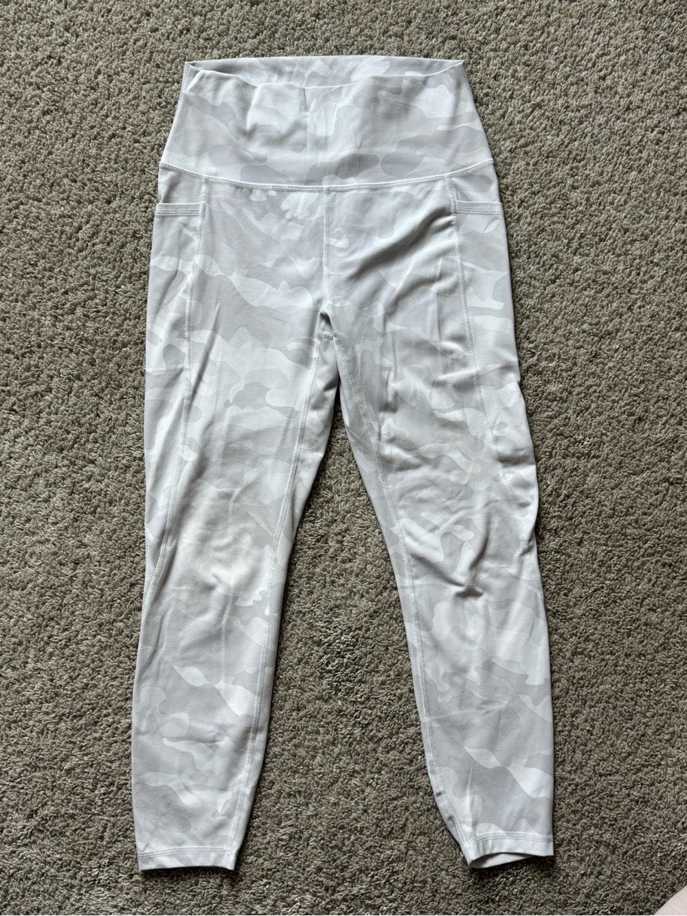 RBX White Light Gray Camo High-Waist Leggings